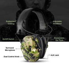 Noise Reduce Earmuff Active Hearing Protection - Image 6