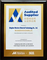 SGS Audited Supplier certificate from Qingdao Western Material Technology Co Ltd