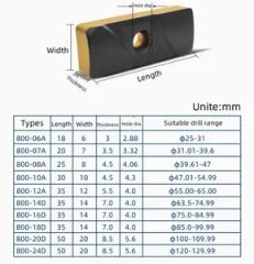 800-12A Indexable Tungsten Carbide Corodrill Support Pads Drill Heads Inserts for Deep Hole Machining - Image 2
