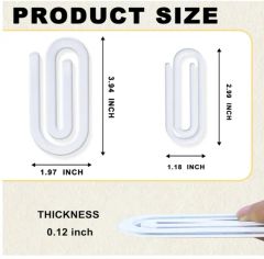 Sublimation Blank Acrylic Paper Clips Large Transparent DIY - Image 2