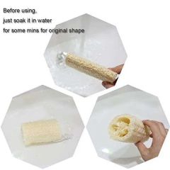 Sponge 4 Inch Natural Loofah Exfoliating Body Sponge Scrubber - Image 6