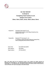 All certficates for halogen free conduit certificate from Guangdong Ctube Industry Co., Ltd.