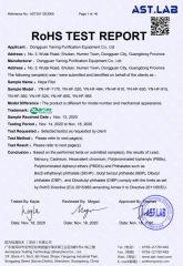 RoSH certificate from Dongguan Yaning Purification Equipment Co., Ltd