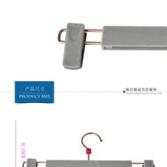 New Design Velvet Plastic Bottom Pants Hangers MOQ 3000PCS Trademark YY Origin China Model NO. 1206 Logo Customized Hook - Image 3