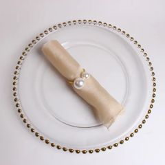 Wedding Party Pearl Design Tableware Napkin Rings - Image 5