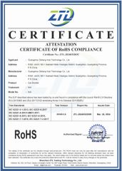 Rohs certificate certificate from Guangzhou Deliang Auto Accessory Co., Ltd.
