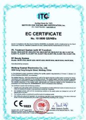 New Elight(IPL+RF) & RF CE Certificates certificate from Weifang Huamei Electronics Co., Ltd.