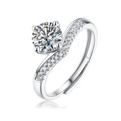 Latest Fashion Trends Adjustable Vvs Moissanite 925 Silver Rings - Image 5