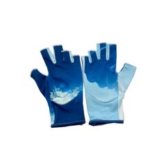 Summer UV Protection Fingerless Fishing Gloves Size XL Color Blue Style Plain Trademark NO Length Medium Price Reasonable - Image 6
