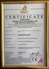 CE certificate from Guangdong Plusbest Machinery Co., Ltd.