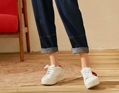 Hot Fashion Printed Design Casual Badges Brushed Denim Pants Jeans - GuangZhou Yumi Garment Co., Ltd.