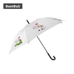 23 Inch White Promotional Umbrella STUM23W  - Image 6
