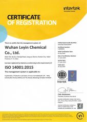 ISO14001:2005 certificate of Wuhan Lvyin Chemical Co., Ltd. – certificate photo, supplier certificates section