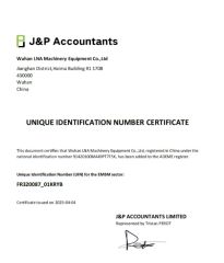 EPR France certificate of Wuhan Lna Machinery Equipment Co., Ltd – certificate photo, supplier certificates section