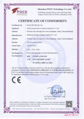 Plasma cutting machine CE certificate from Anhui Aoxuan Heavy Industry Machine Co., Ltd.