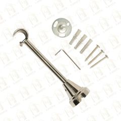 Aluminum Single Curtain Rod Brackets, Curtain Pole Brackets - Image 2