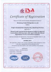 ISA certificate from Shandong Create Refrigeration Co., Ltd.
