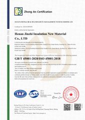 Occupational Health System Certification Certificate certificate from Henan Jinzhi Electrical Insulation New Material CO.,LTD