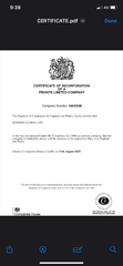 Companies hours of uk  certificate from Semsem global LTD 