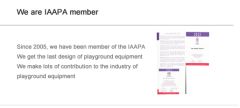 IAAPA Member certificate from Nanjing Pegasus Recreation Equipment Co., Ltd.