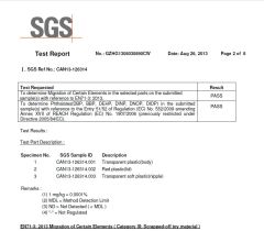 EN71 testing reports certificate from Guangdong RoRo Baby Products Co., Ltd.