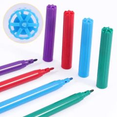 12 Vibrant Colors Long-Lasting Smooth Ink Paint Markers Water Color Pen - Image 1