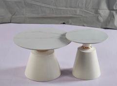 Double Deck Round Small Coffee Table Gold Metal Living Room Luxury Black Tempered Glass Side Table - Tianjin Tsr Import&Export Co., Ltd