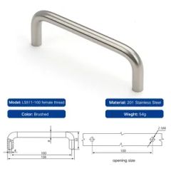Ls511-100 201stainless Steel Durable Toolbox Ergonomic Design Cabinet Door Pull Handle - Yitai Lock Co., Ltd.