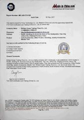 TUV certification certificate from Brilliant Ocean Trading (Yiwu) Co., Ltd.