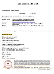 SGS certificate of GREENWORKS MACHINERY SOLUTIONS LTD – certificate photo, supplier certificates section