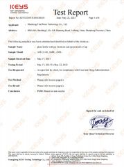 FDA for amber glass bottle, pump and plastic cap certificate of Shandong Find More Technology Co., Ltd. – certificate photo, supplier certificates section