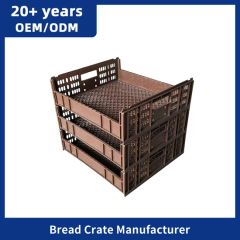 Chinese Factory 550X480X165mm Reusable Stackable Storage Plastic Bread Box Plastic Bread Tray for Supermarkets - Enlightening Plast Co., Ltd