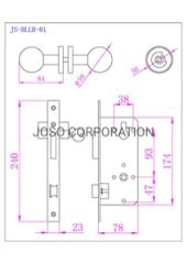Stainless Steel Best Safe Interior Door Lock with Spherical Handle Fire Proof - Image 6