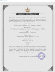 Certificates certificate of Zhangjiagang Honor Machine Co., Ltd. – certificate photo, supplier certificates section