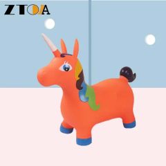 PVC Inflatable Animal Jump Toy Unicorn Customized Animal Height <1m Age 3-8 Years Trademark ZTOA Origin Yiwu China Standard - Image 2