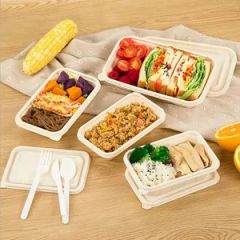 Factory Microwavable Plastic Disposable Food Packaging Boxes Storage Cornstarch Lunch Box - QINGDAO QUEENRE DEVELOPMENT CO., LTD