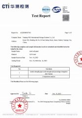 Steel Material Test Report certificate from Nanjing OKE International Storage Systems Co., Ltd.