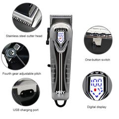 hair clipper Display Type Digital Display Switch Type One-button Switch Charging Method Usb Charging Port Cutter Head Material Stainless - Image 1