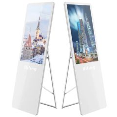 Portable LCD Digital Signage Display Mobile Advertising Posters Ad Recycle Digital Signage Mall/Office/Restaurant 55 Inch Touch Advertising Display - Image 1