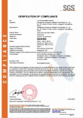 CE02 certificate from Guangdong Quanguan Health Technology Co., Ltd.