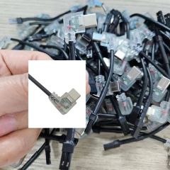 Angled Low Profile USB Micro Cable for Mobile Devices Jacket PVC Larkat Dwc Color Black Shielding Braid Trademark ESTAR Private Mold - Image 5