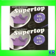 HDPE S-Top Garbage Bags with Star-Sealed Bottom Model NO. KR-B Handle Tie Handle HS Code 3923210000 Customized Available - Image 1