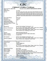 CPC certificate from Shantou Xinbo Intelligent Technology Co., Ltd