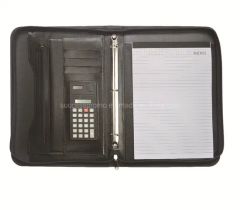 Customised Hand-Made Leather File Folder with Pen Loop Size A4 Color Black Origin China Usage File Box Trademark - Image 3