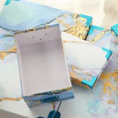 Customized Christmas Ten-Piece Set of Marble-Patterned Gift Storage Boxes - Image 6