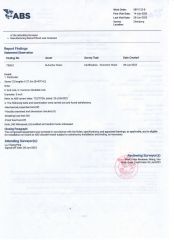 ABS Certificate for anchor chain certificate from Zhenjiang Normanship Co., Ltd.