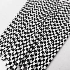 Paper Straws Racing Car Straws Black and White Checkered Drinking Straws for Racing Birthday Party Decorations - Image 4