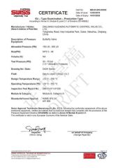 CE CERTFICATE for BUTTERFLY VALVE certificate from Huizheng Auto Control Valve Group Co., Ltd.