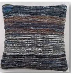 Leather Denim Cushion Cover - Image 1