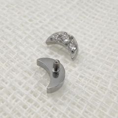 Wholesale Piercing Jewelry Lip Stud Ear Titanium Internal Thread Lip Piercing Moon Lightning Shape Labret Piercing - Image 3